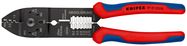 KNIPEX 97 21 215 B SB Crimping Pliers with multi-component grips black lacquered 230 mm (self-service card/blister)