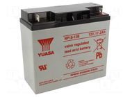 Re-battery: acid-lead; 12V; 18Ah; AGM; maintenance-free YUASA