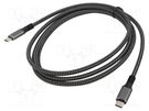 Cable; Thunderbolt 3,Thunderbolt 4,USB 4.0; nickel plated; 2m VCOM