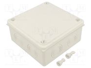 Enclosure: junction box; X: 125mm; Y: 125mm; Z: 50mm; wall mount JONEX