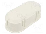 Enclosure: junction box; Ø: 62mm; Z: 45mm; plaster embedded; white JONEX