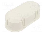 Enclosure: junction box; Ø: 62mm; Z: 45mm; plaster embedded; white JONEX