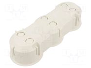 Enclosure: junction box; Ø: 63mm; Z: 45mm; plaster embedded; white JONEX