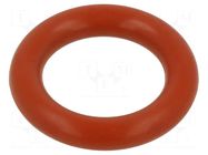 O-ring gasket; silicone; Thk: 5mm; Øint: 18mm; red; -60÷160°C ORING USZCZELNIENIA TECHNICZNE