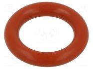 O-ring gasket; silicone; Thk: 5mm; Øint: 18mm; red; -60÷160°C ORING USZCZELNIENIA TECHNICZNE