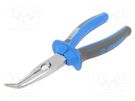 Pliers; half-rounded nose,elongated; 200mm; 508/1BI UNIOR