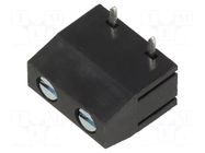 Connector: PCB terminal block; terminal; straight; on PCBs; black XINYA