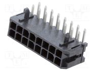 Socket; wire-board; male; Micro-Fit 3.0; 3mm; PIN: 16; THT; on PCBs MOLEX