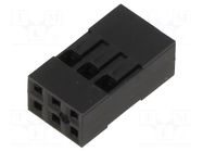 Connector: pin strips; plug; female; PIN: 6; straight; for cable HARWIN