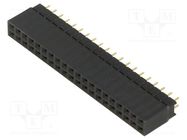 Socket; pin strips; female; 2.54mm; PIN: 40; THT; on PCBs; straight HARWIN