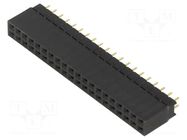 Connector: pin strips; socket; female; PIN: 40; straight; THT; 2x20 HARWIN