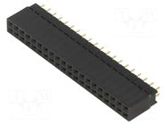 Connector: pin strips; socket; female; PIN: 40; straight; THT; 2x20 HARWIN