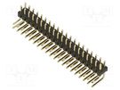 Pin header; pin strips; male; 2mm; PIN: 40; THT; on PCBs; 2A; angled HARWIN