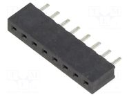 Connector: pin strips; socket; female; PIN: 8; 2A; straight; THT HARWIN