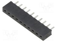 Connector: pin strips; socket; female; PIN: 10; Pitch: 2mm; on PCBs HARWIN