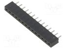 Socket; pin strips; female; 2mm; PIN: 14; THT; on PCBs; 2A; tinned HARWIN