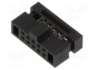 PIN: 10; female; IDC; straight; 1.27mm HARWIN