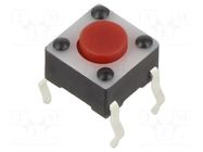Microswitch TACT; SPST-NO; Pos: 2; 0.05A/12VDC; THT; 2.45N; 6x6x4mm E-SWITCH