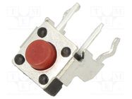 Microswitch TACT; SPST-NO; Pos: 2; 0.05A/50VDC; THT; 2.45N; 3.85mm E-SWITCH