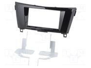 Radio frame; Nissan; 2 DIN; black gloss PER.PIC.