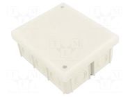 Enclosure: junction box; X: 80mm; Y: 95mm; Z: 40mm; wall mount; IP20 JONEX