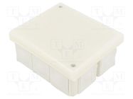 Enclosure: junction box; X: 80mm; Y: 95mm; Z: 40mm; wall mount; IP54 JONEX