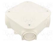 Enclosure: junction box; X: 150mm; Y: 150mm; Z: 65mm; wall mount JONEX