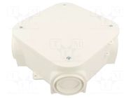 Enclosure: junction box; X: 150mm; Y: 150mm; Z: 65mm; wall mount JONEX