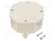 Enclosure: junction box; X: 60mm; Y: 60mm; Z: 30mm; wall mount; white JONEX