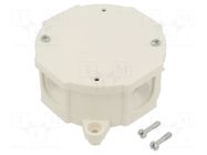 Enclosure: junction box; X: 60mm; Y: 60mm; Z: 30mm; wall mount; white JONEX