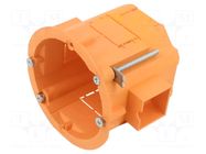 Enclosure: junction box; Ø: 60mm; Z: 60mm; plaster embedded; deep JONEX