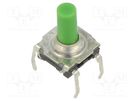 Microswitch TACT; SPST-NO; Pos: 2; 0.05A/32VDC; THT; 1.3N; 9.9mm C&K