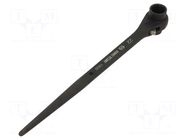 Wrench; podger ratchet,with ratchet; 19mm,22mm; double-sided KING TONY