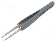 Tweezers; non-magnetic; Blade tip shape: flat; Blades: narrowed KNIPEX