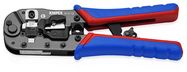 KNIPEX 97 51 13 SB Crimping Pliers for RJ45 Western plugs with multi-component handles burnished 190 mm