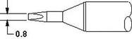 CHISEL TIP, CONICAL, 1MM