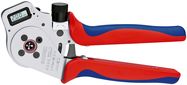 KNIPEX 97 52 65 DG A Four-Mandrel Crimping Pliers for turned contacts with multi-component handles chrome-plated 250 mm