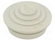 Grommet; elastomer thermoplastic TPE; light grey; Øcable: 0÷17mm OBO BETTERMANN