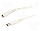 Cable; 2x0.5mm2; DC 5,5/2,5 plug,DC 5,5/2,5 socket; straight WEST POL