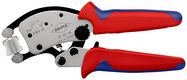 KNIPEX 97 53 18 SB Twistor16® Self-Adjusting Crimping Pliers for wire ferrules with rotatable die head with multi-component handles chrome-plated 200 mm