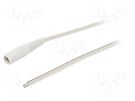 Cable; 2x0.5mm2; wires,DC 5,5/2,1 socket; straight; white; 5m WEST POL