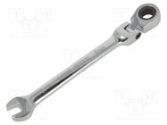 Wrench; combination spanner,with ratchet,with joint; 8mm BM GROUP