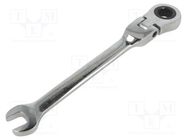 Wrench; combination spanner,with ratchet,with joint; 10mm BM GROUP