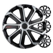 Car hubcaps 4pcs set EVO black & silver 15" COLOR BOX, Versaco