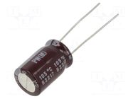 Capacitor: electrolytic; low ESR; THT; 220uF; 50VDC; Ø10x16mm; ±20% NICHICON