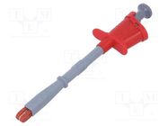 Clip-on probe; crocodile; 20A; red; Grip capac: max.18mm; 1000V ELECTRO-PJP