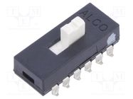 Switch: slide; Pos: 2; 4PDT; 0.3A/115VAC; ON-ON; SMT; Leads: for PCB TE Connectivity
