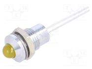 Indicator: LED; prominent; yellow; 2.1VDC; Ø8mm; IP40; 2pin; metal CML INNOVATIVE TECHNOLOGIES