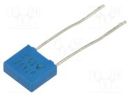 Capacitor: polyester; 100nF; 40VAC; 63VDC; 5mm; ±10%; 7.3x6.5x2.5mm EPCOS