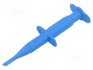 Clip-on probe; hook type; 3A; blue; 1kV; 4mm; Overall len: 122mm STÄUBLI